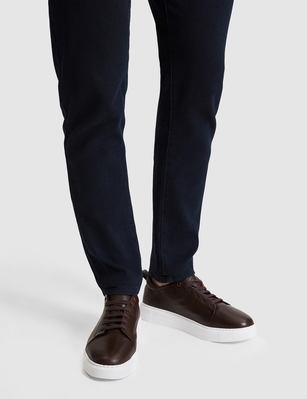 Kahverengi %100 Deri Casual Ayakkabı - 50323943008