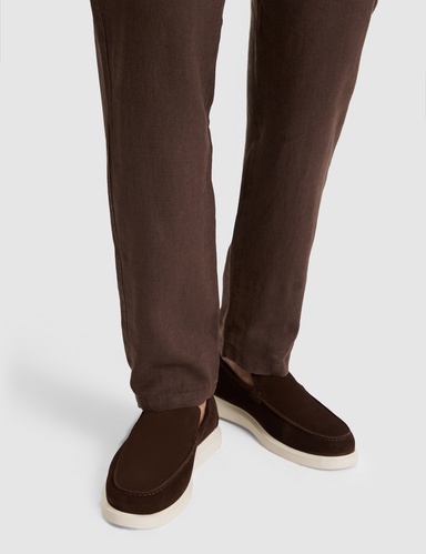 Kahverengi Süet Loafer Ayakkabı