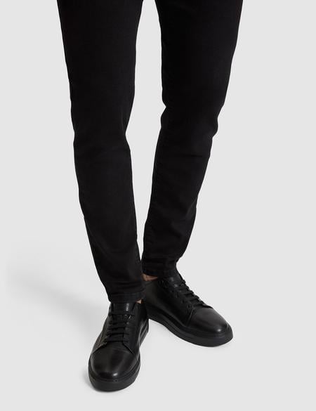 Siyah %100 Deri Casual Ayakkabı - 50323943014