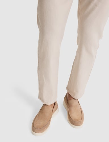 Bej Süet Loafer Ayakkabı