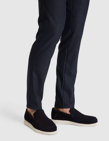 Lacivert Süet Loafer Ayakkabı
