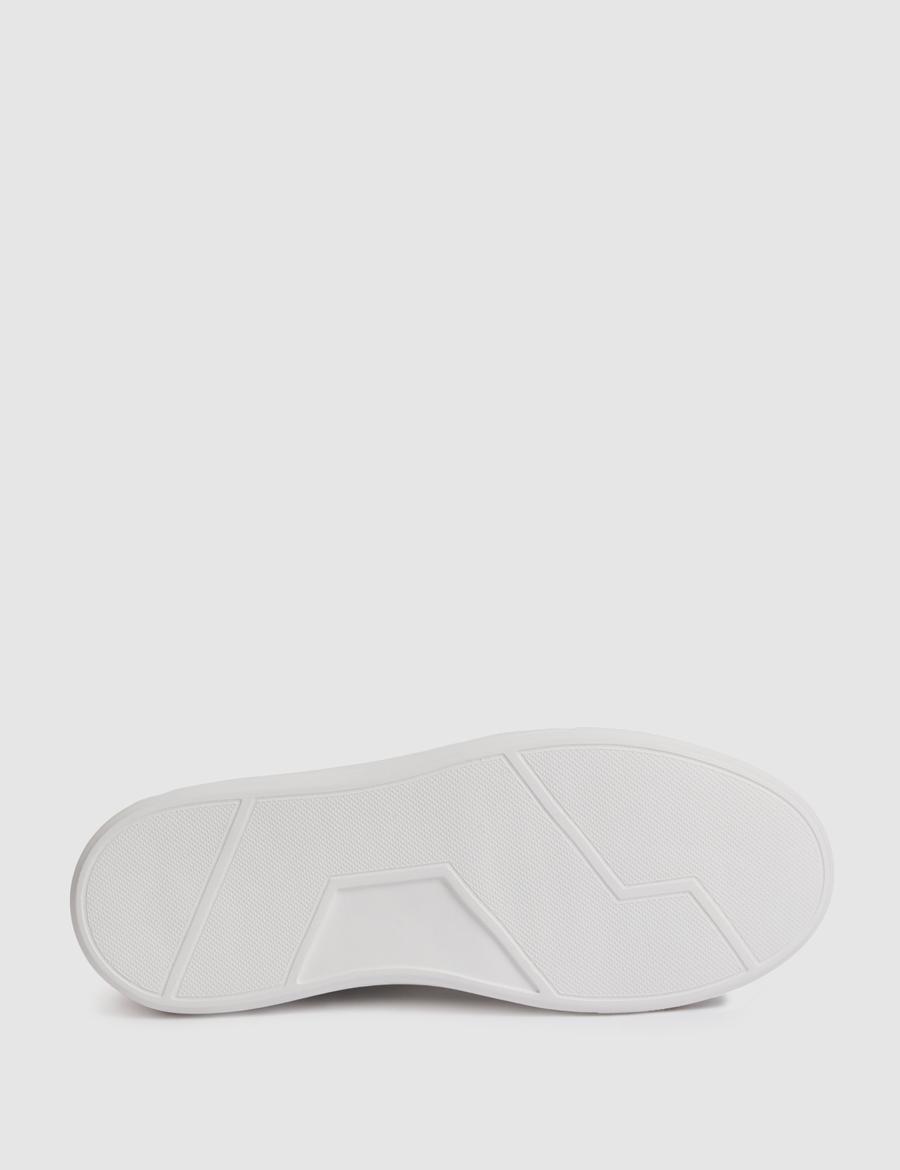 Beyaz %100 Deri Eva Taban Sneaker