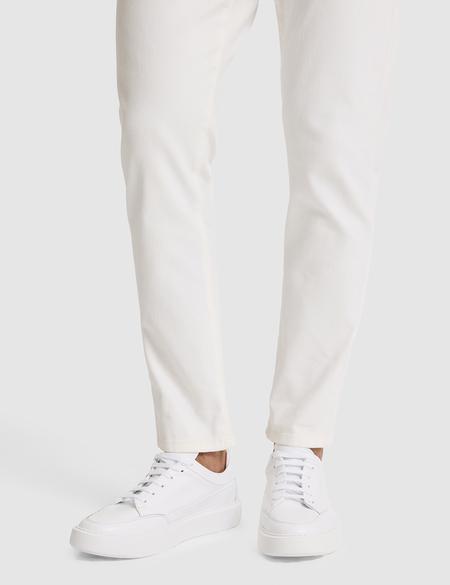 Beyaz %100 Deri Eva Taban Sneaker - 50327111002