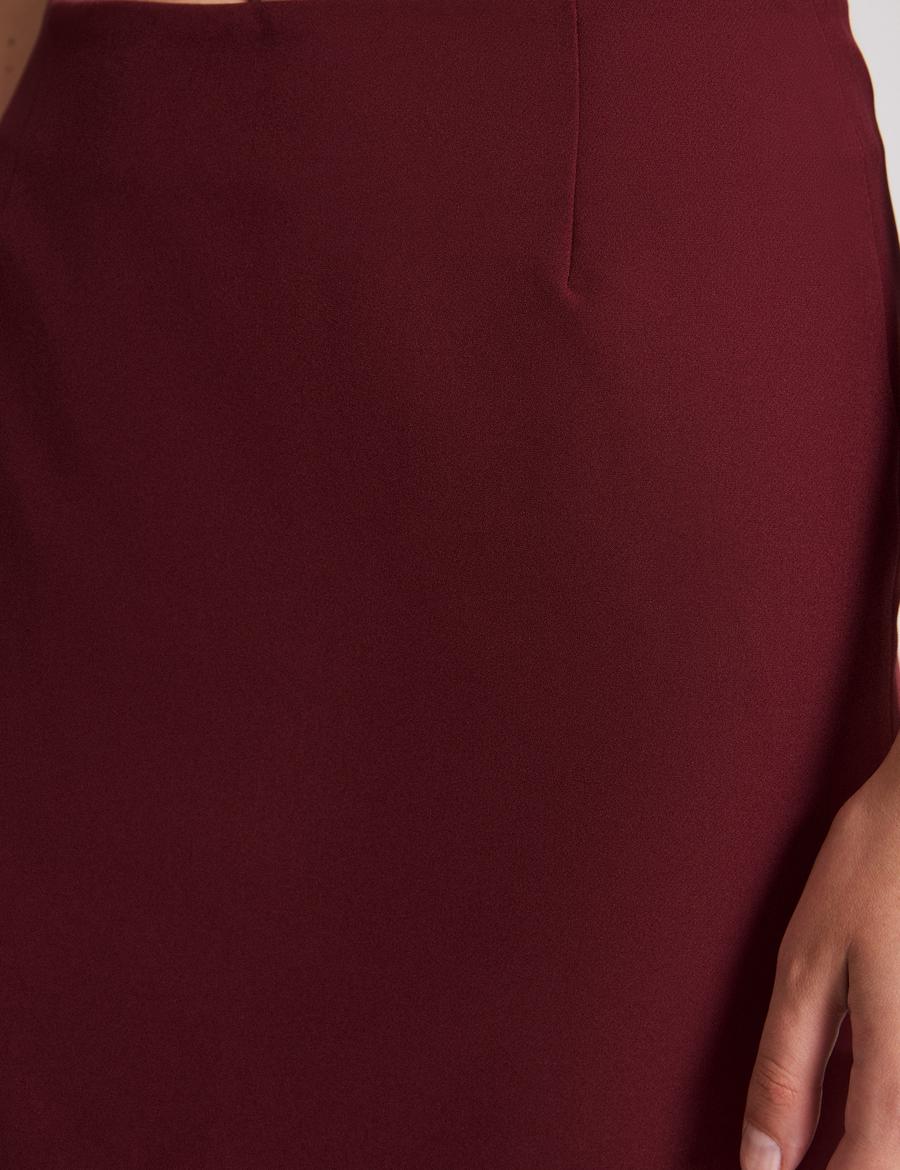 Bordo Dokuma Etek