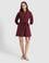 Bordo Comfort Fit Dokuma Elbise