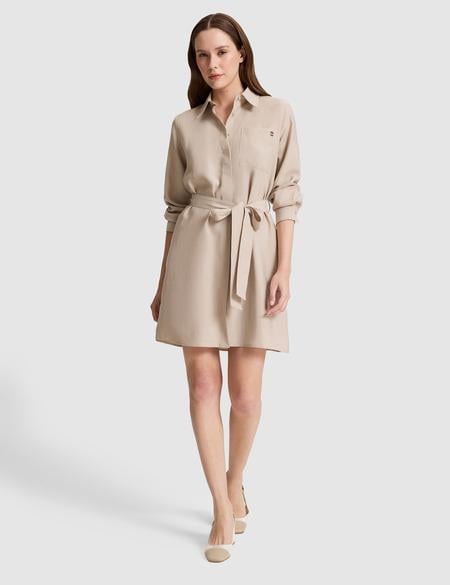 Vizon Comfort Fit Dokuma Elbise - 50318196012