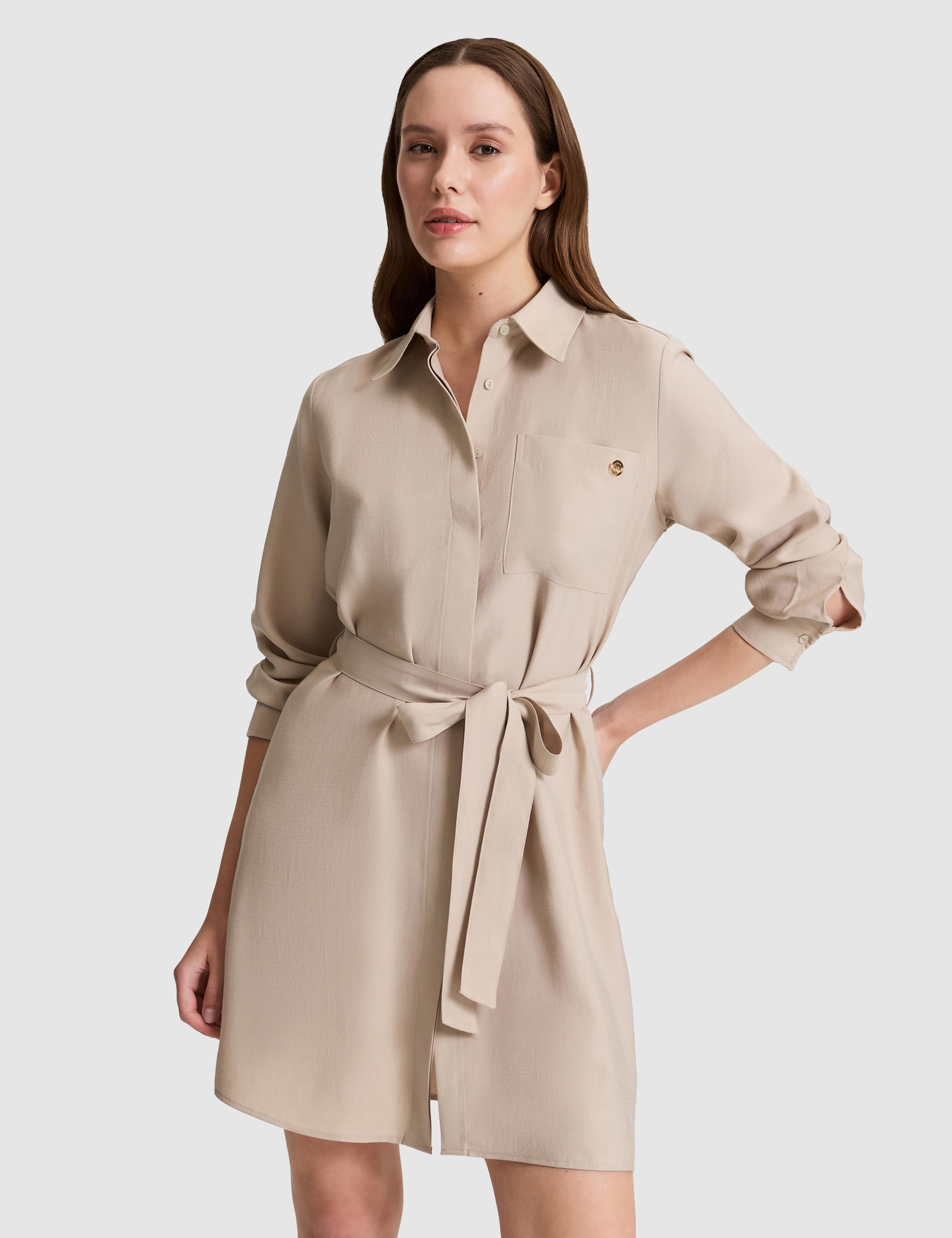 Vizon Comfort Fit Dokuma Elbise