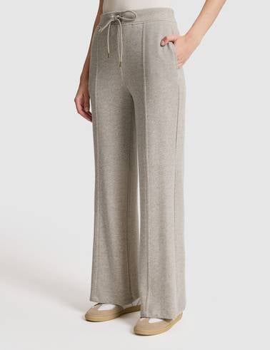 Bej Flare Fit Eşofman Altı