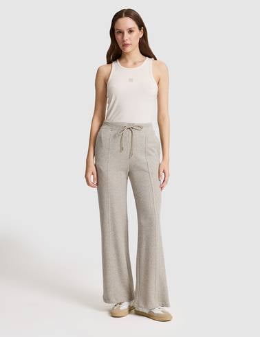 Bej Flare Fit Eşofman Altı