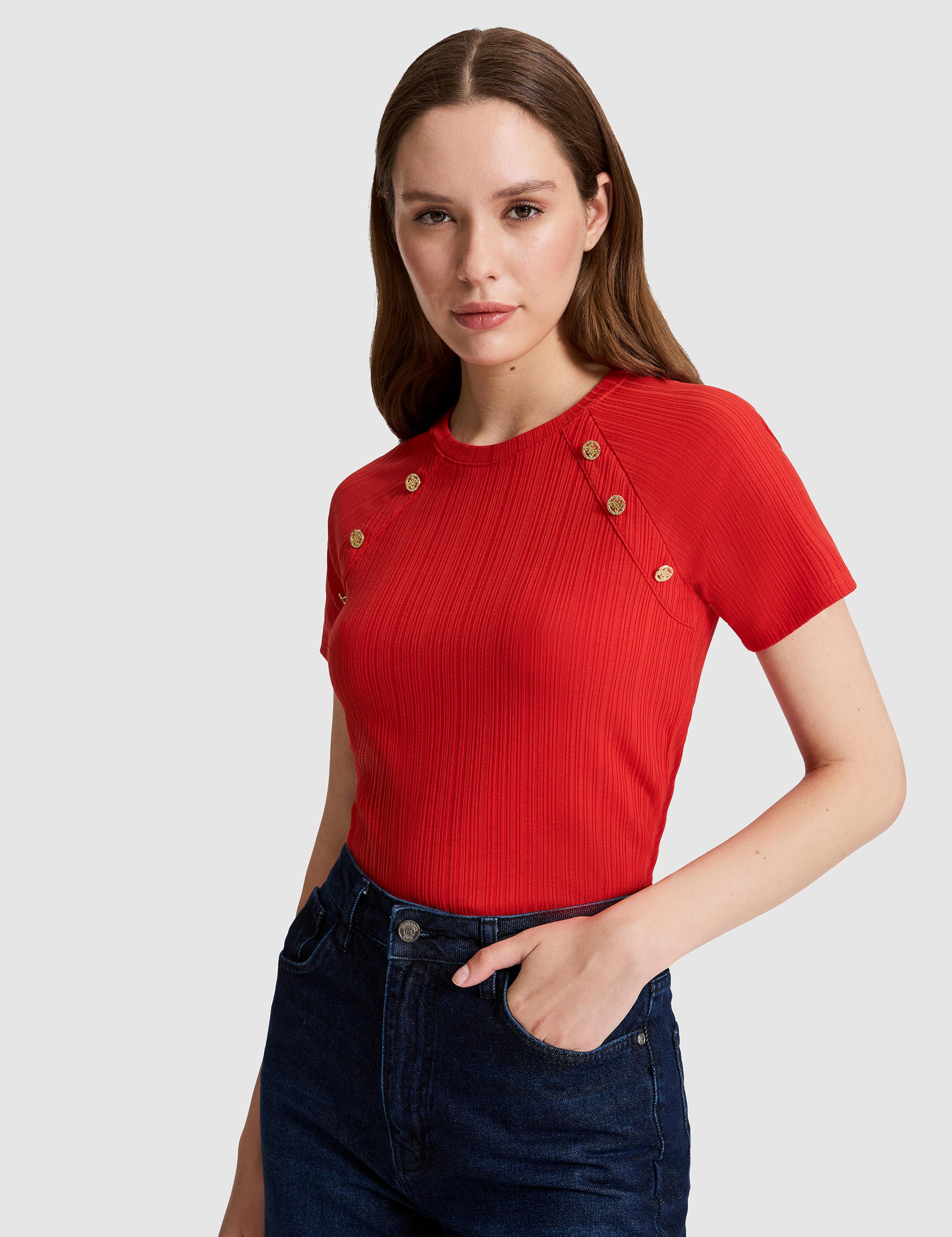 Kırmızı Ex. Slim Fit Tişört