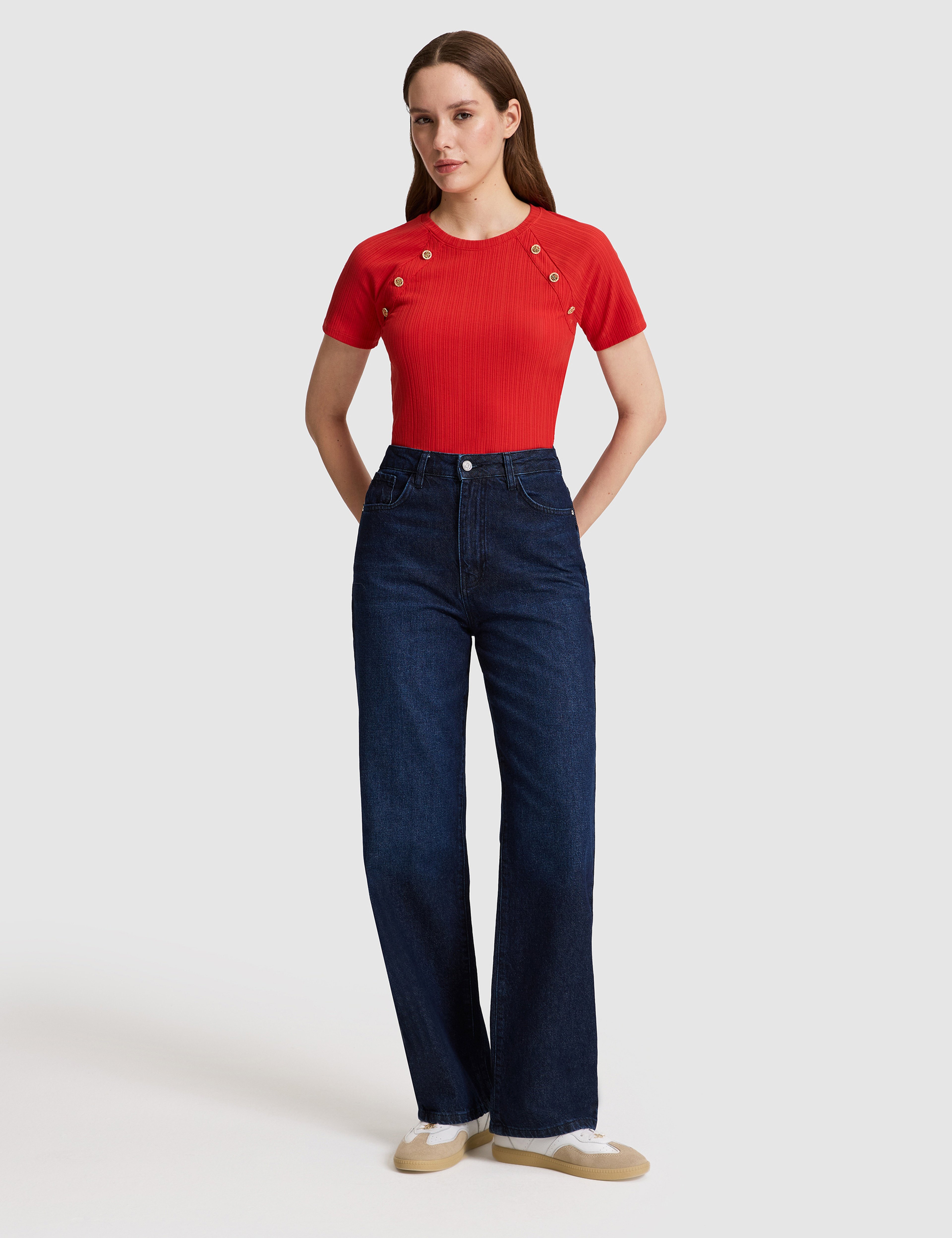 Kırmızı Extra Slim Fit Tişört