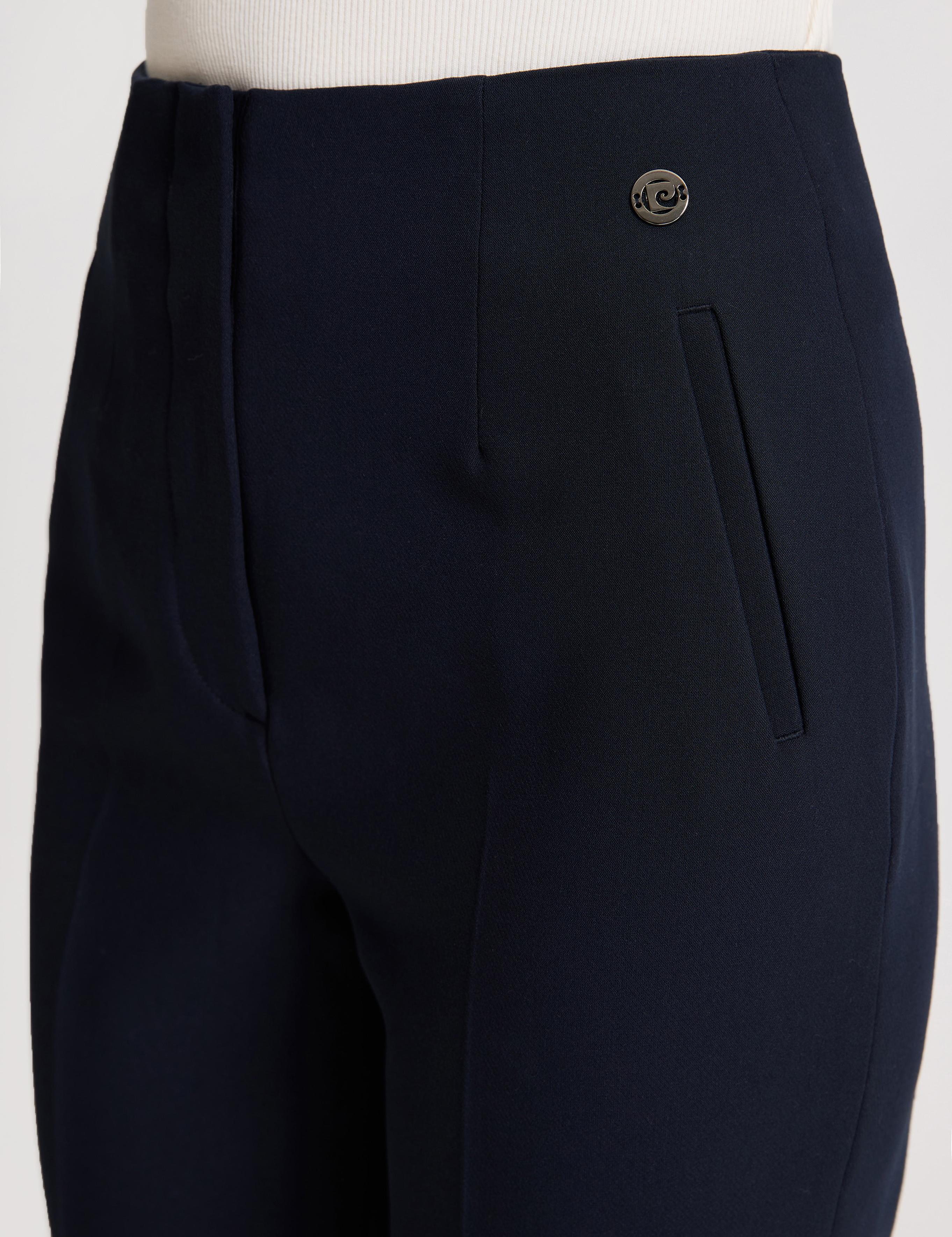 Lacivert Carrot Fit Kumaş Pantolon
