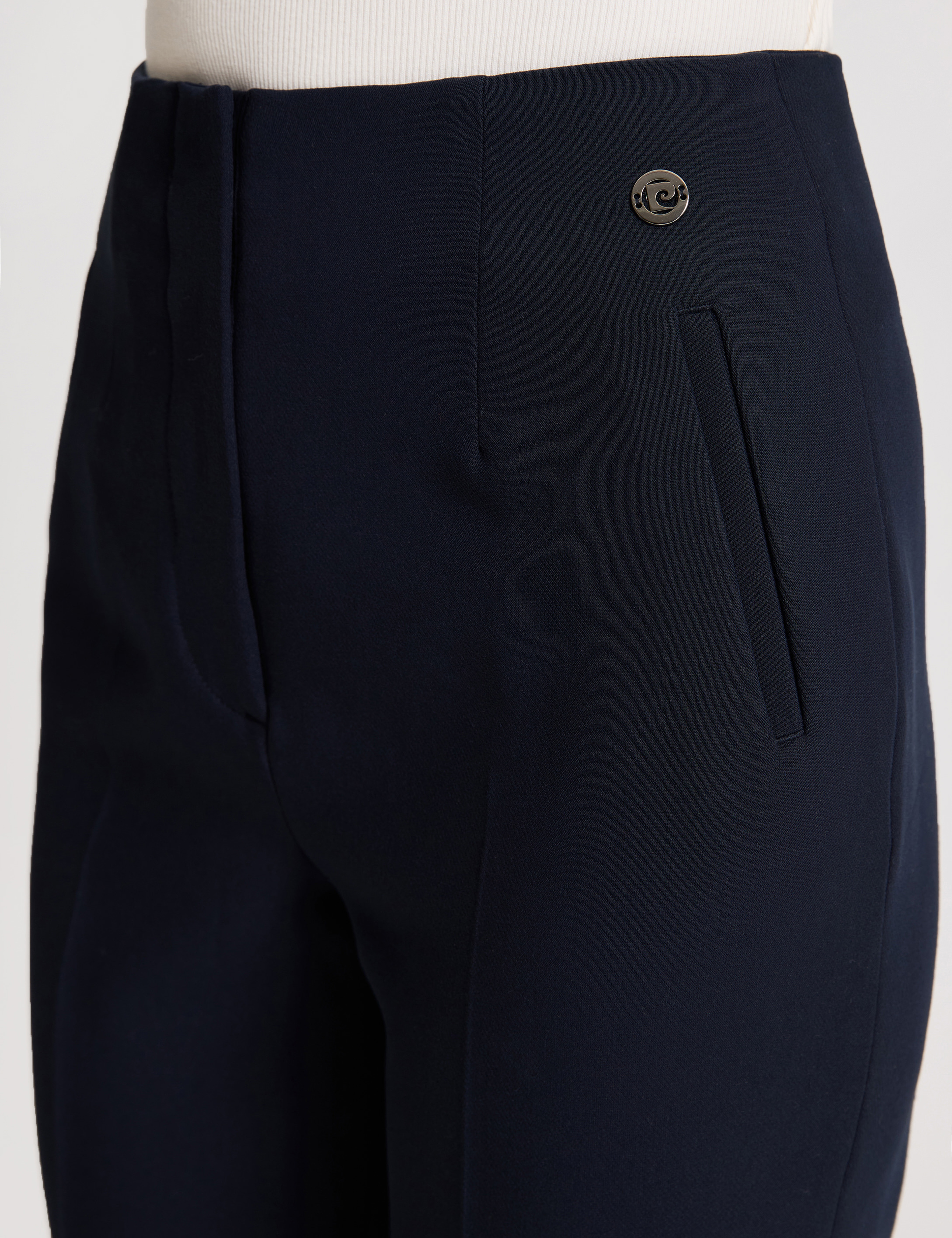 Lacivert Carrot Fit Kumaş Pantolon