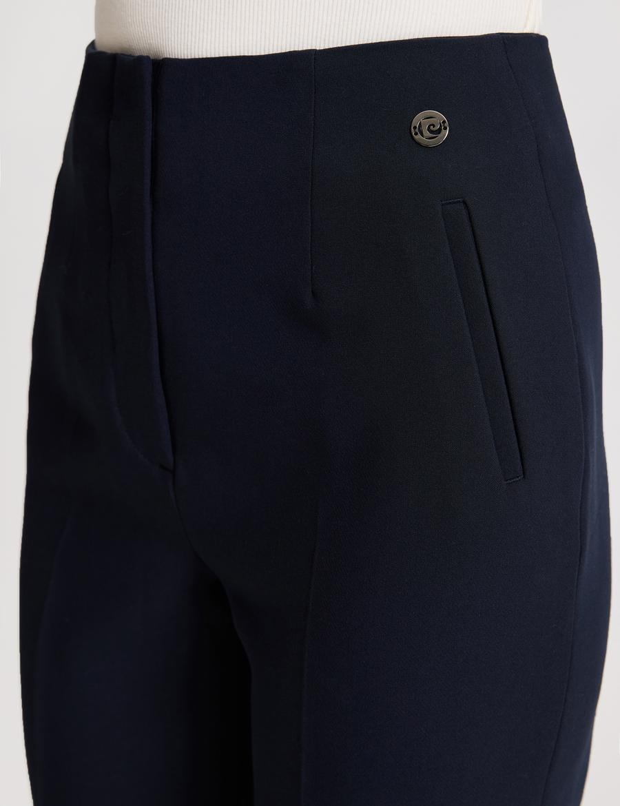 Lacivert Carrot Fit Kumaş Pantolon