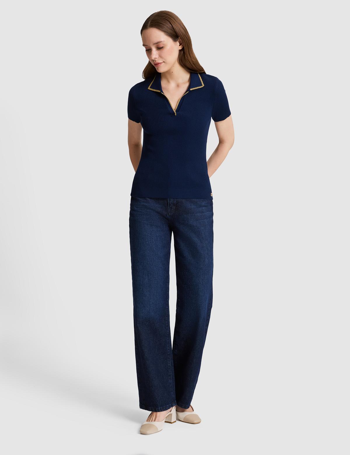 Lacivert Comfort Fit Kazak - 50326899009