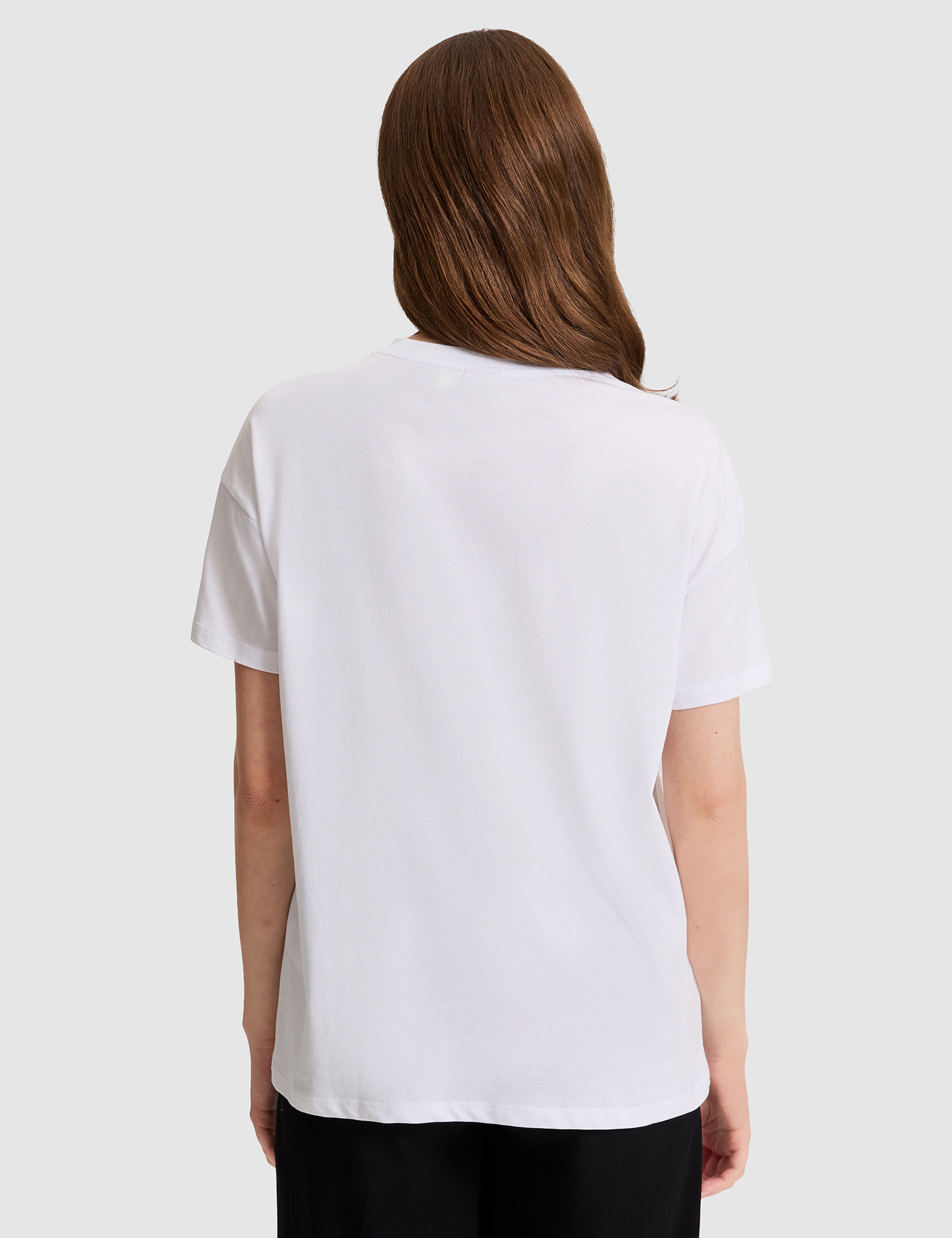 Beyaz Oversize Tişört