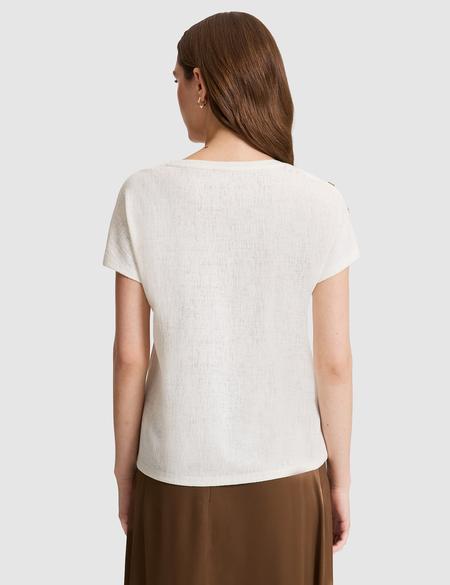 Ekru Comfort Fit Tişört - 50323604033