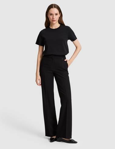 Siyah Regular Fit Bisiklet Yaka Basic Tişört