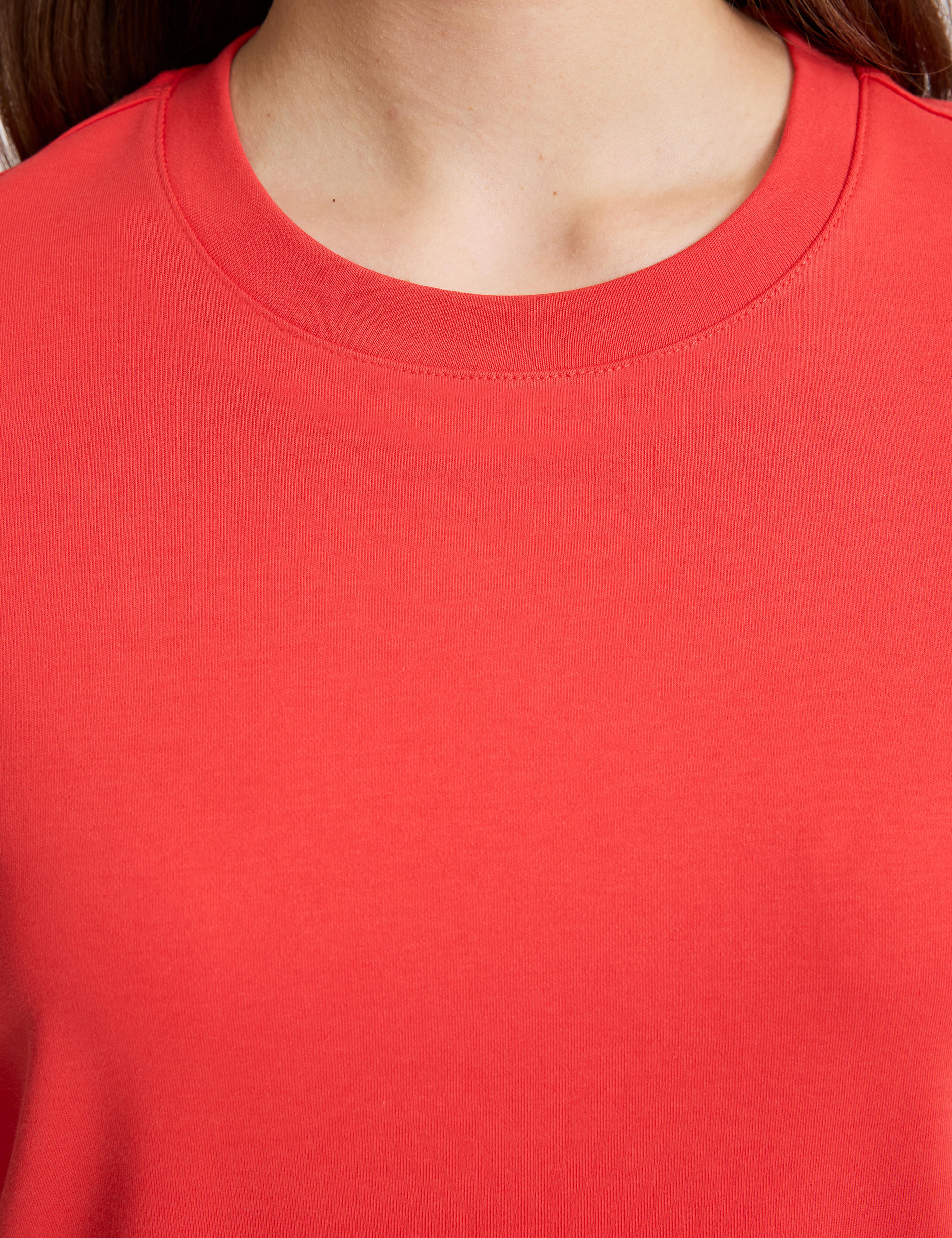 Kırmızı Regular Fit Bisiklet Yaka Basic Tişört - Image 6
