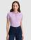 Lila Slim Fit Basic Tişört