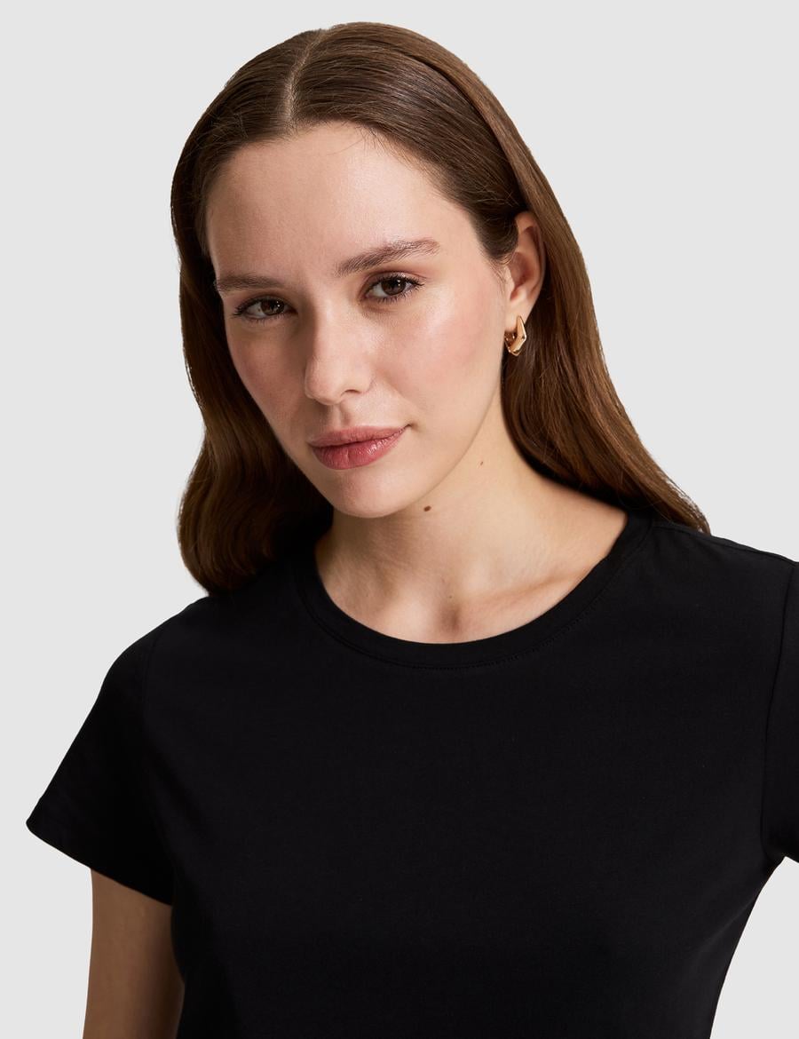 Siyah Regular Fit Basic Tişört