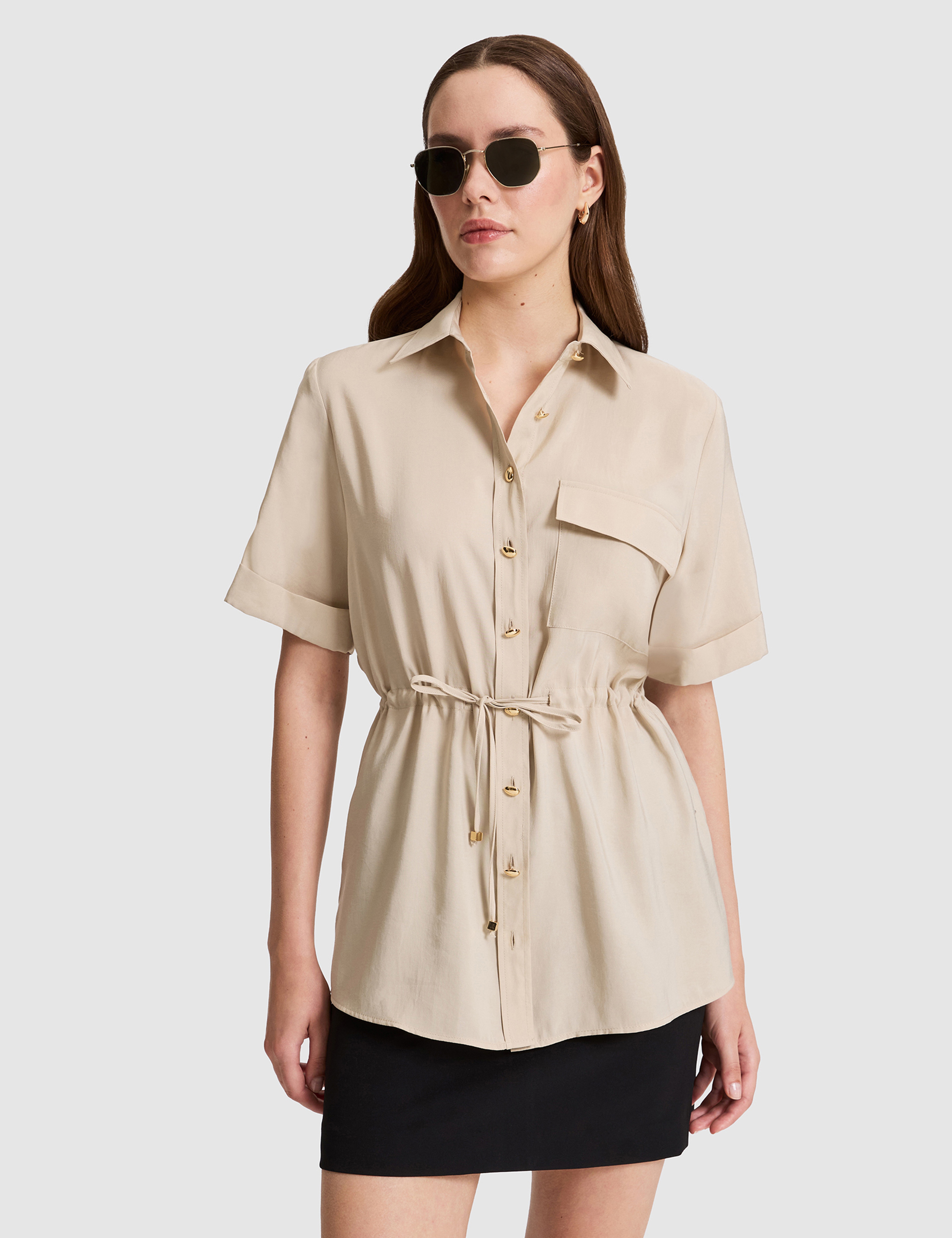 Kum Comfort Fit Kısa Kollu Gömlek - Image 3