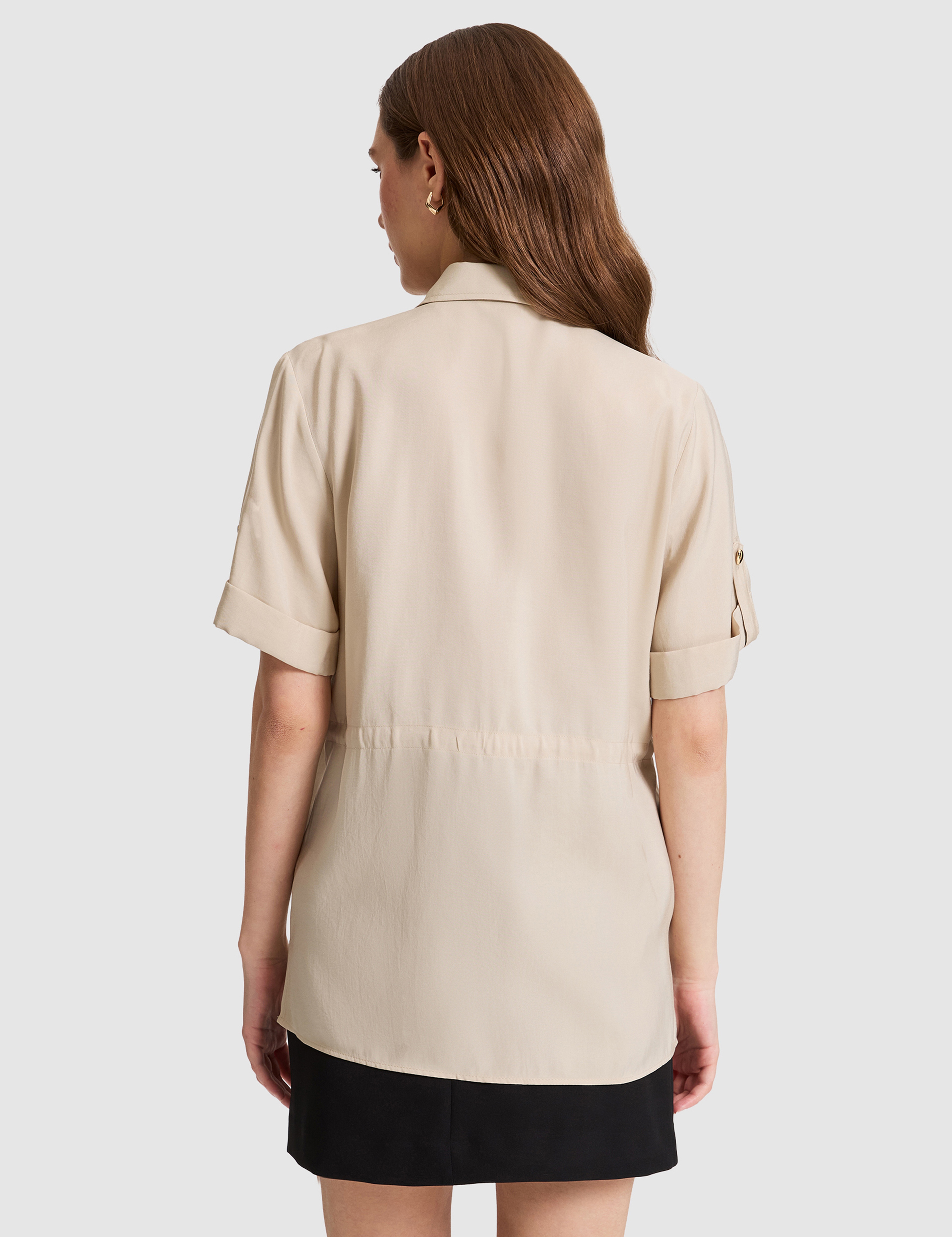 Kum Comfort Fit Kısa Kollu Gömlek - Image 5