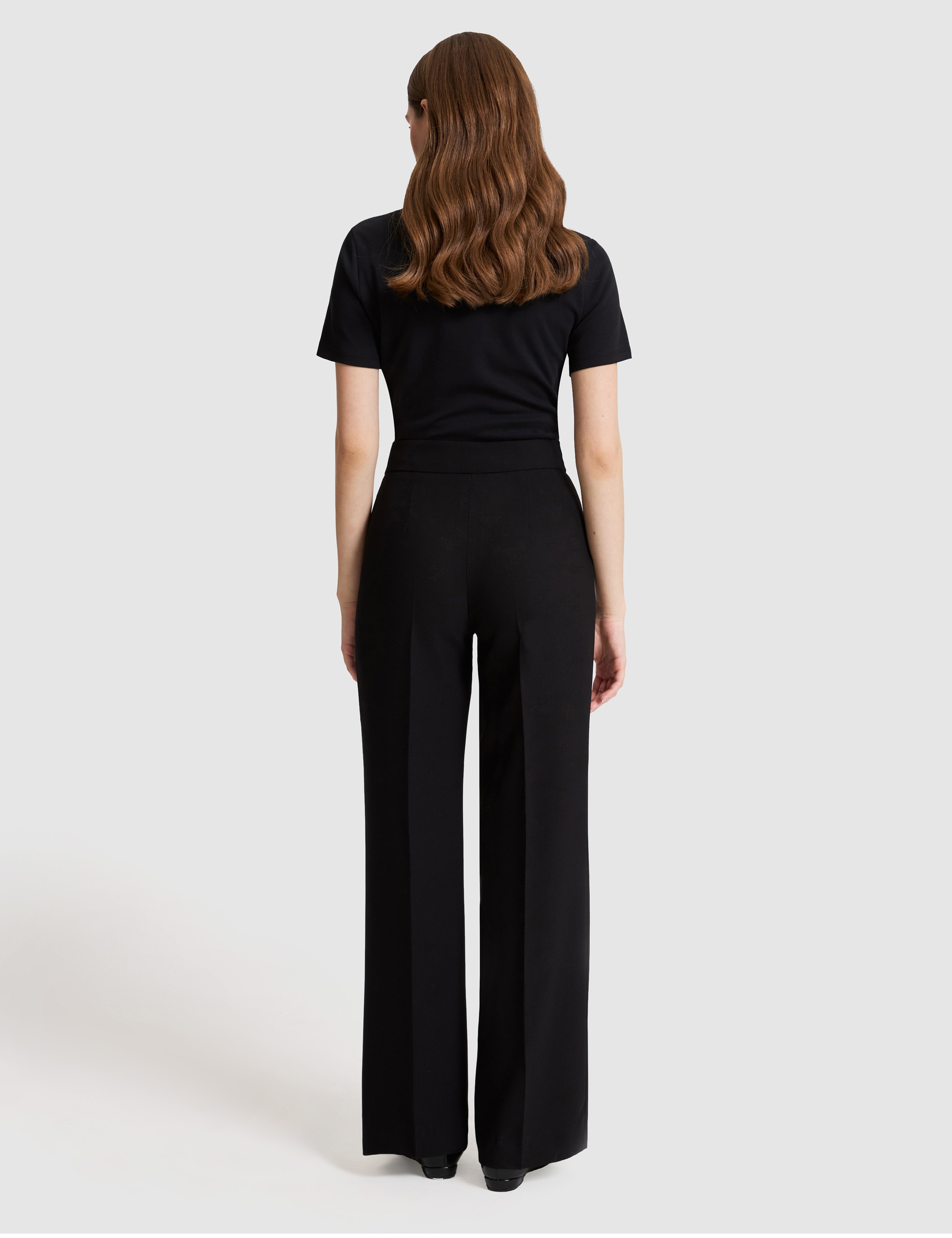 Siyah Flare Fit Kumaş Pantolon