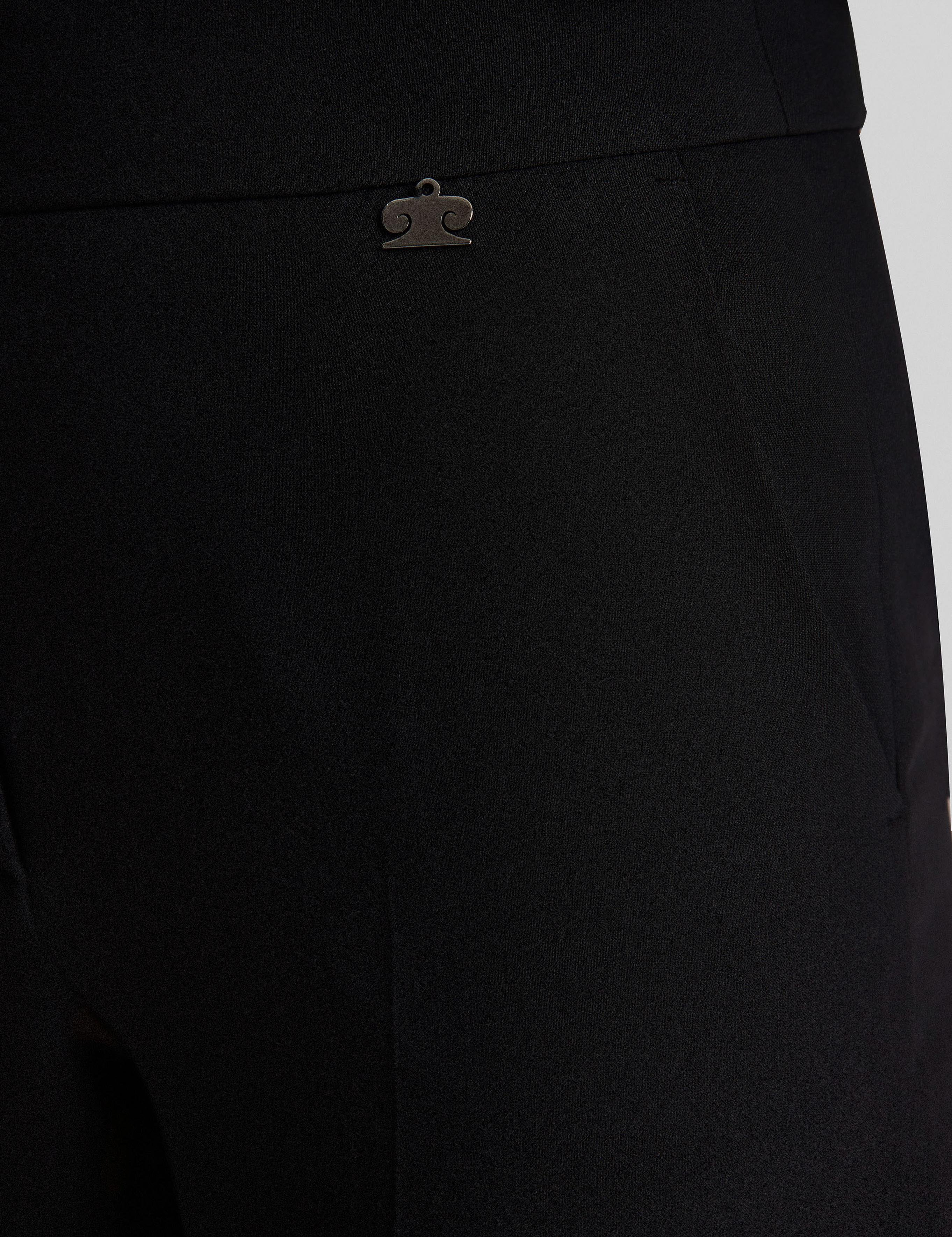 Siyah Flare Fit Kumaş Pantolon