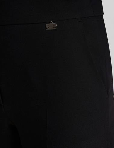 Siyah Flare Fit Kumaş Pantolon