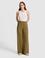 Haki Loose Fit Kanvas Pantolon