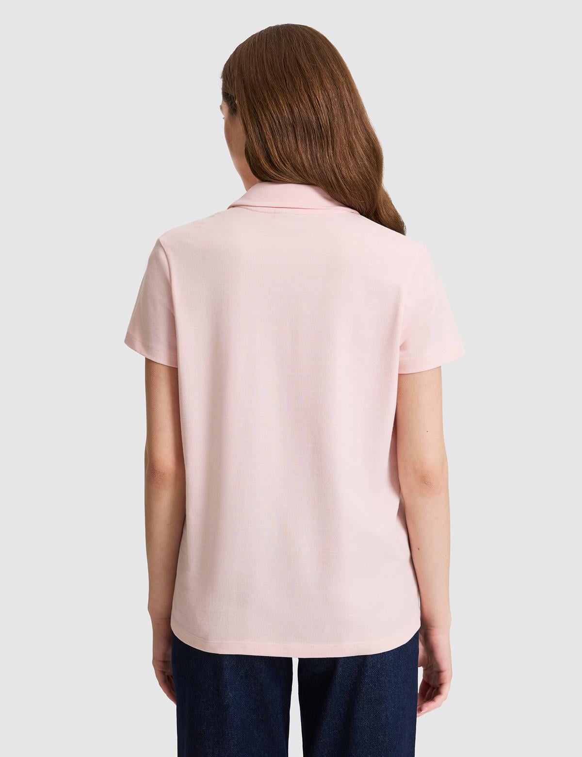 Açık Pembe A Kesim Basic Tişört - 50325465008