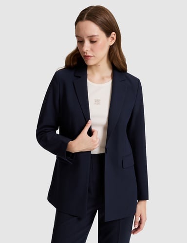 Lacivert Slim Fit Ceket