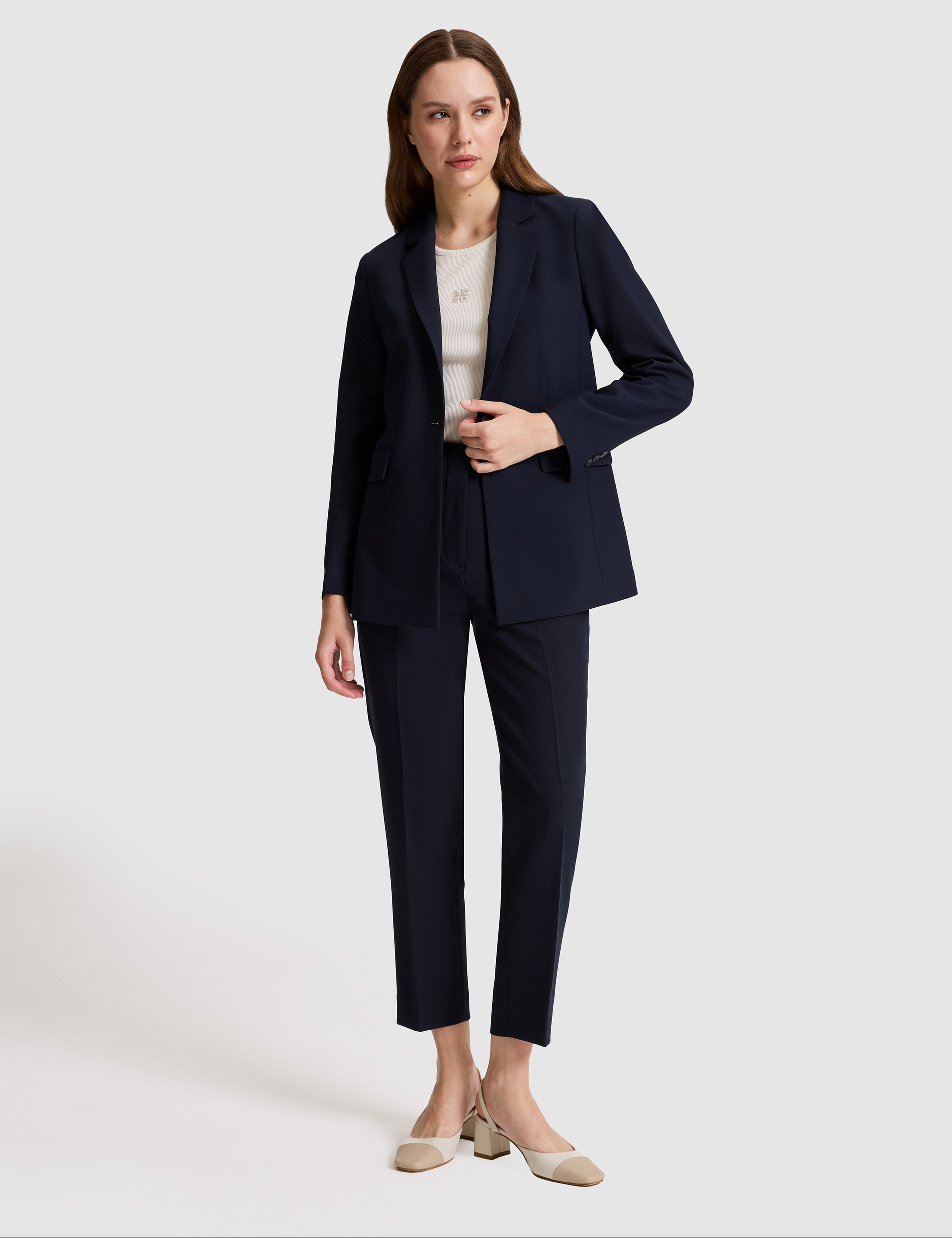 Lacivert Slim Fit Ceket - Image 4