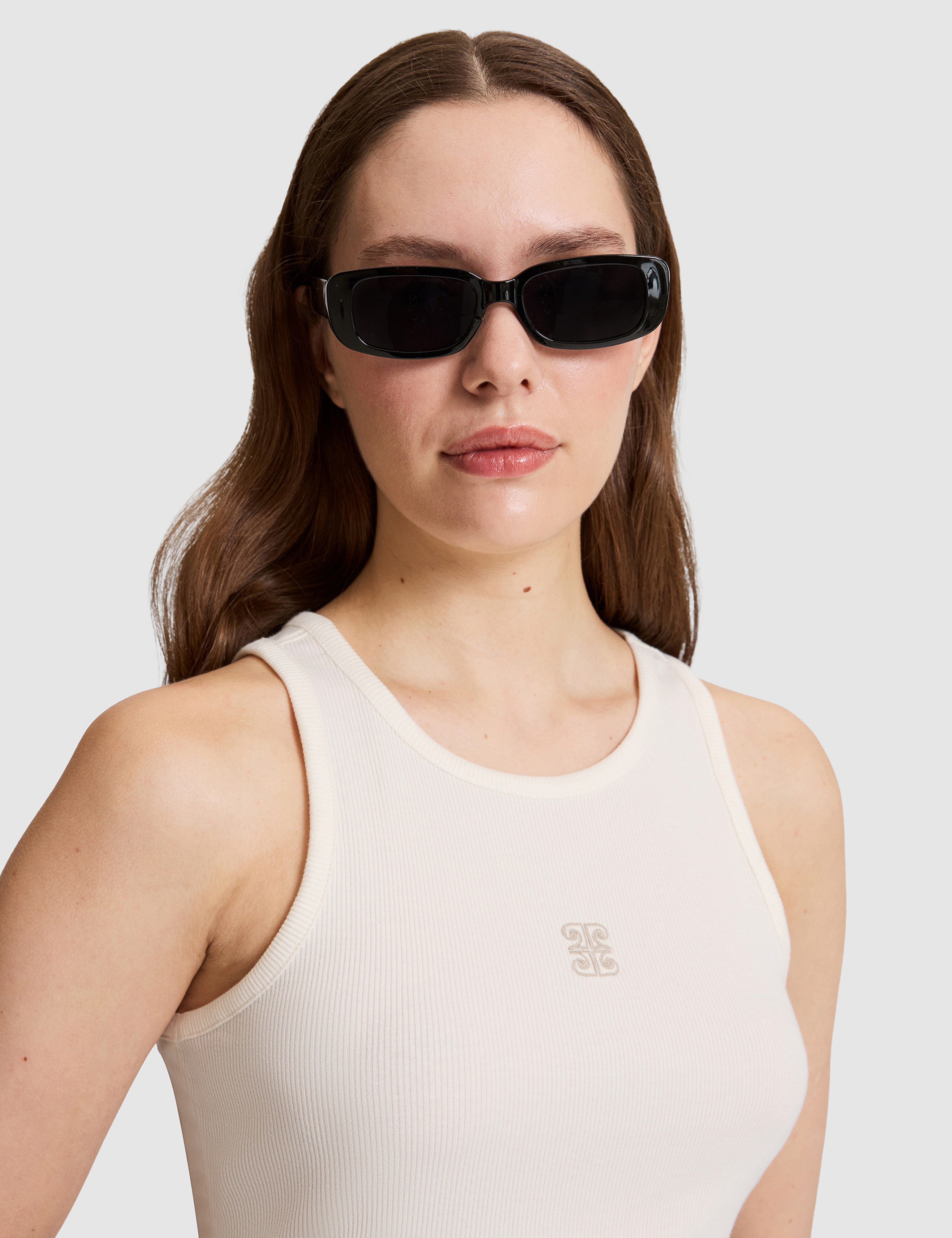Ekru Slim Fit Örme Bluz