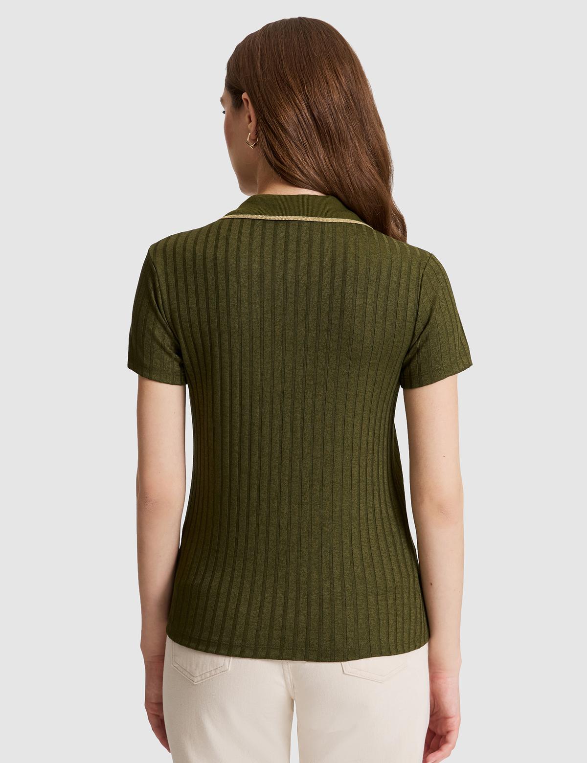 Haki Slim Fit Basic Tişört - 50320697052