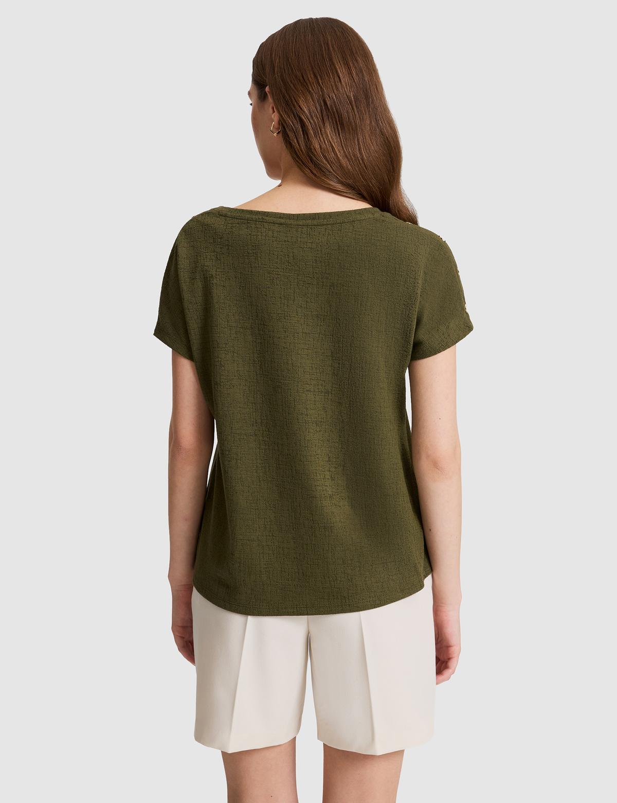 Haki Comfort Fit Tişört - 50323604026