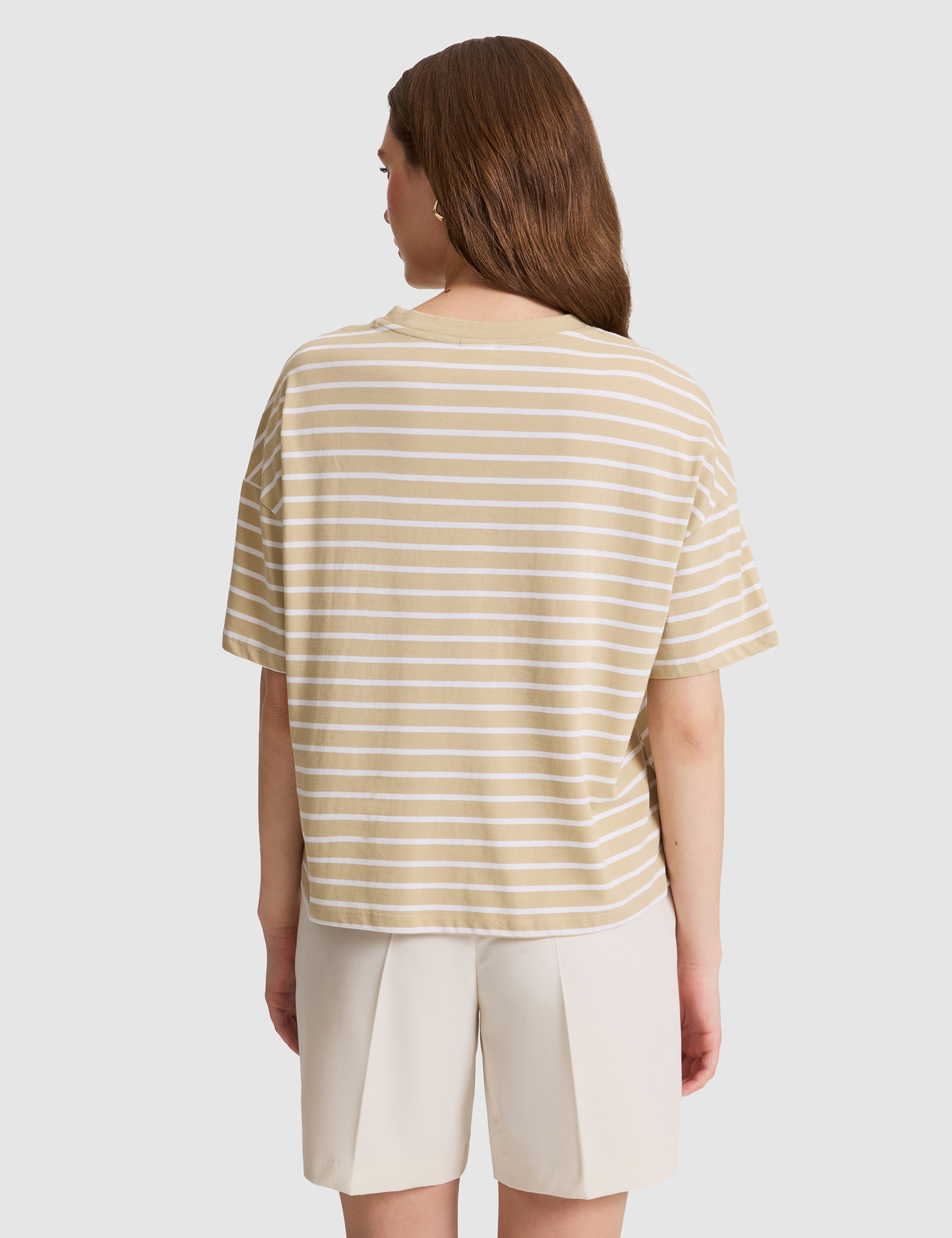 Bej Oversize Tişört