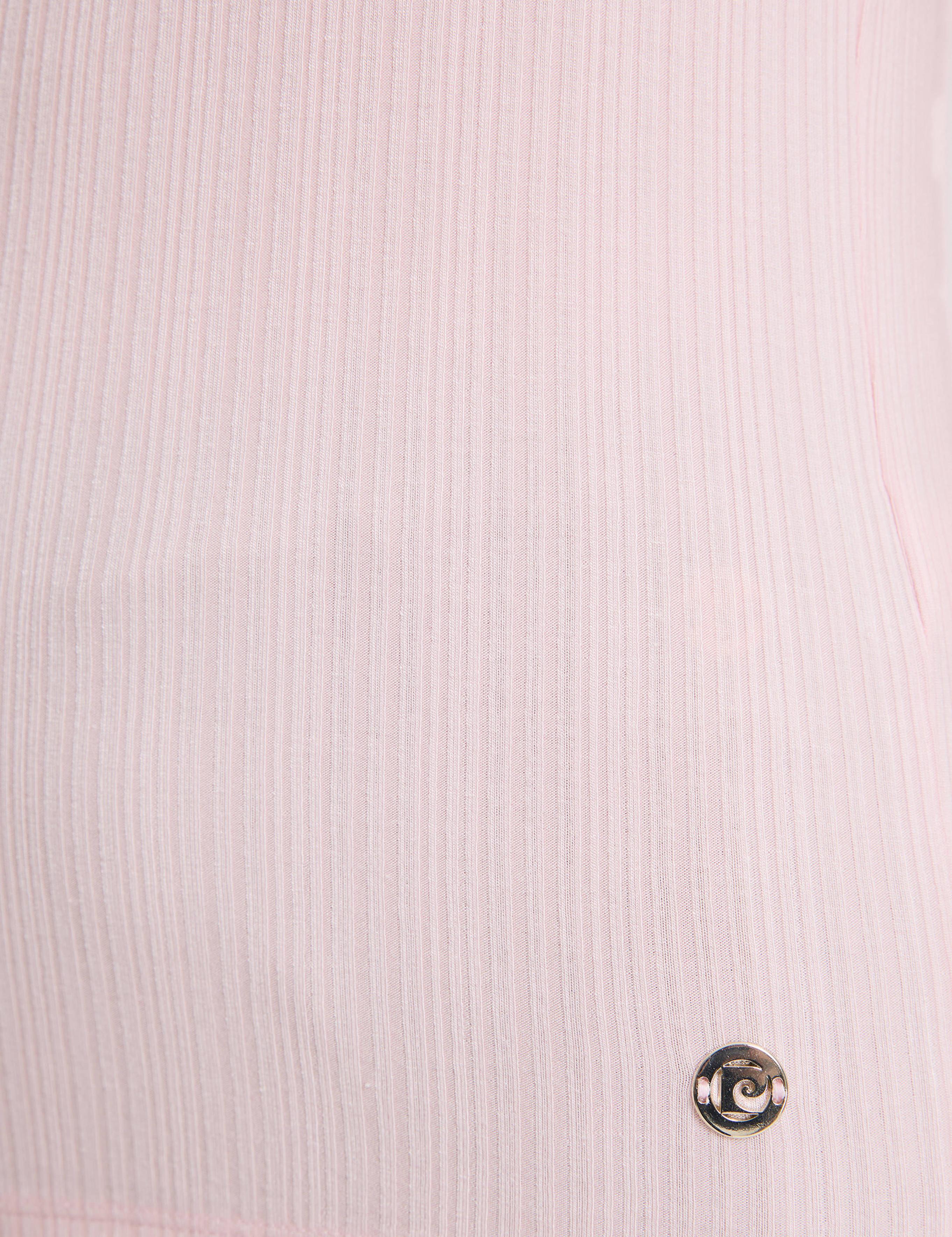 Açık Pembe Slim Fit Örme Bluz