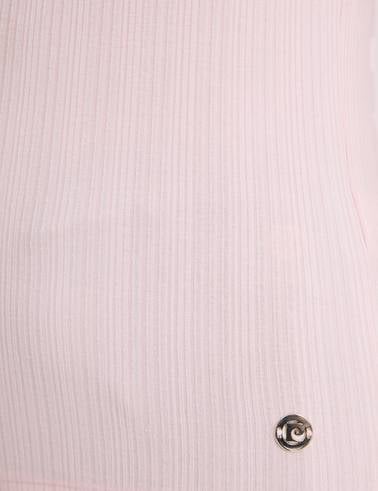 Açık Pembe Slim Fit Örme Bluz
