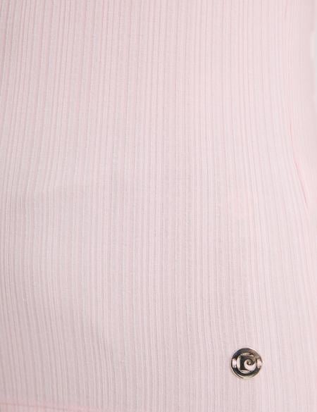 Açık Pembe Slim Fit Örme Bluz - 50324123022
