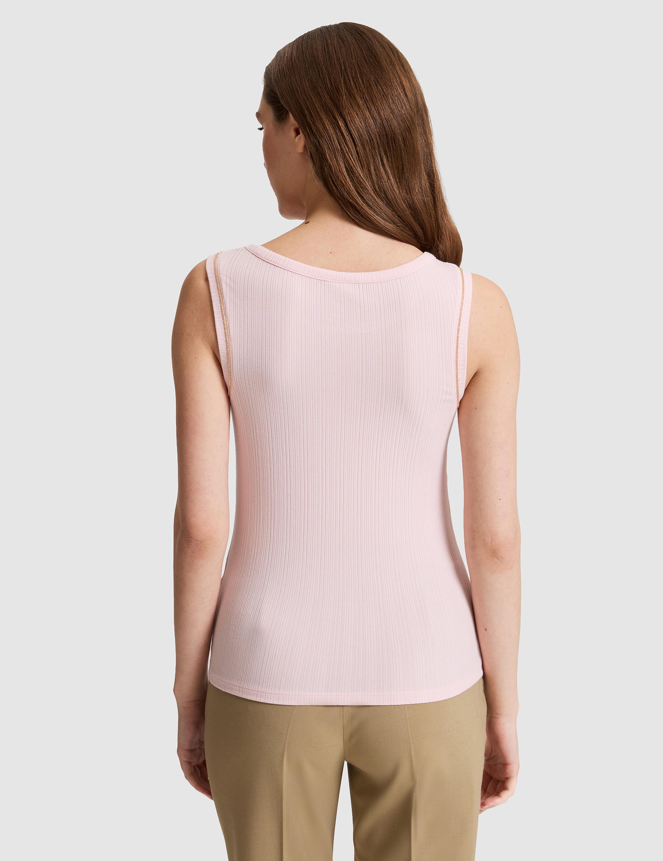 Açık Pembe Slim Fit Örme Bluz
