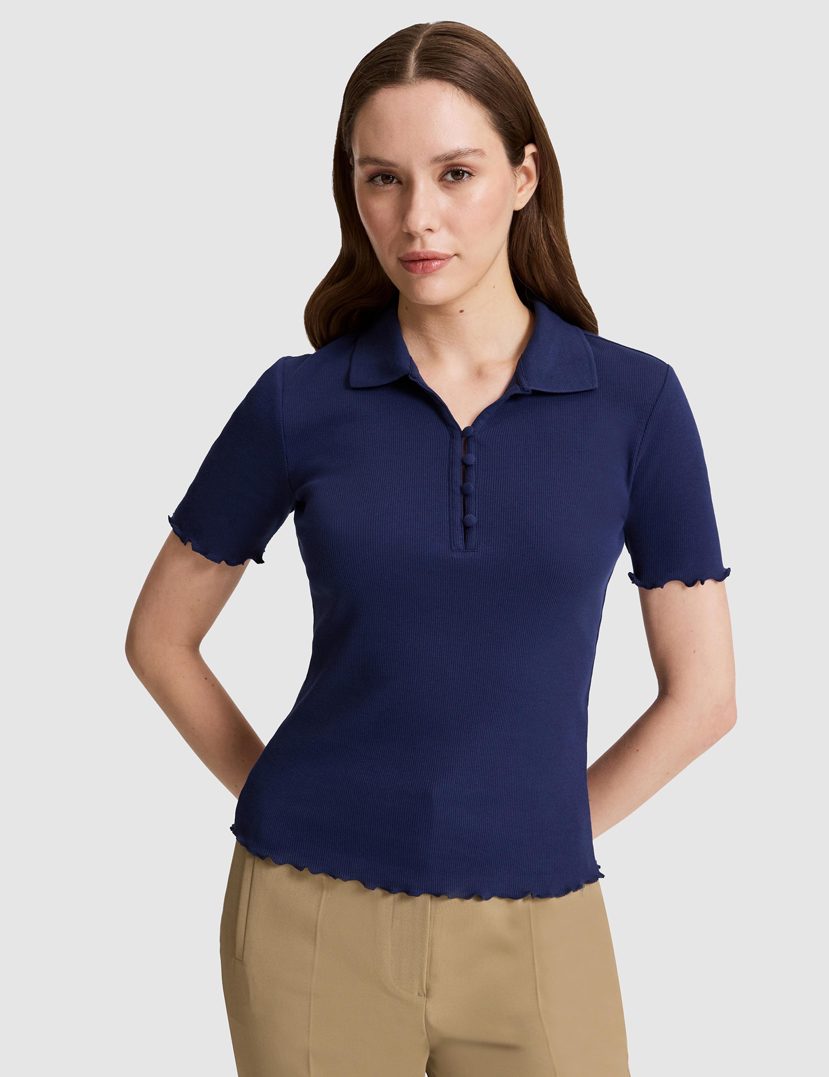Lacivert Slim Fit Tişört