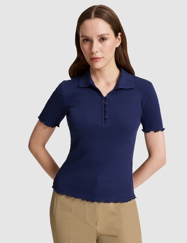 Lacivert Slim Fit Polo Yaka Tişört