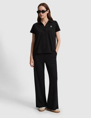 Siyah Comfort Fit Polo Yaka Tişört