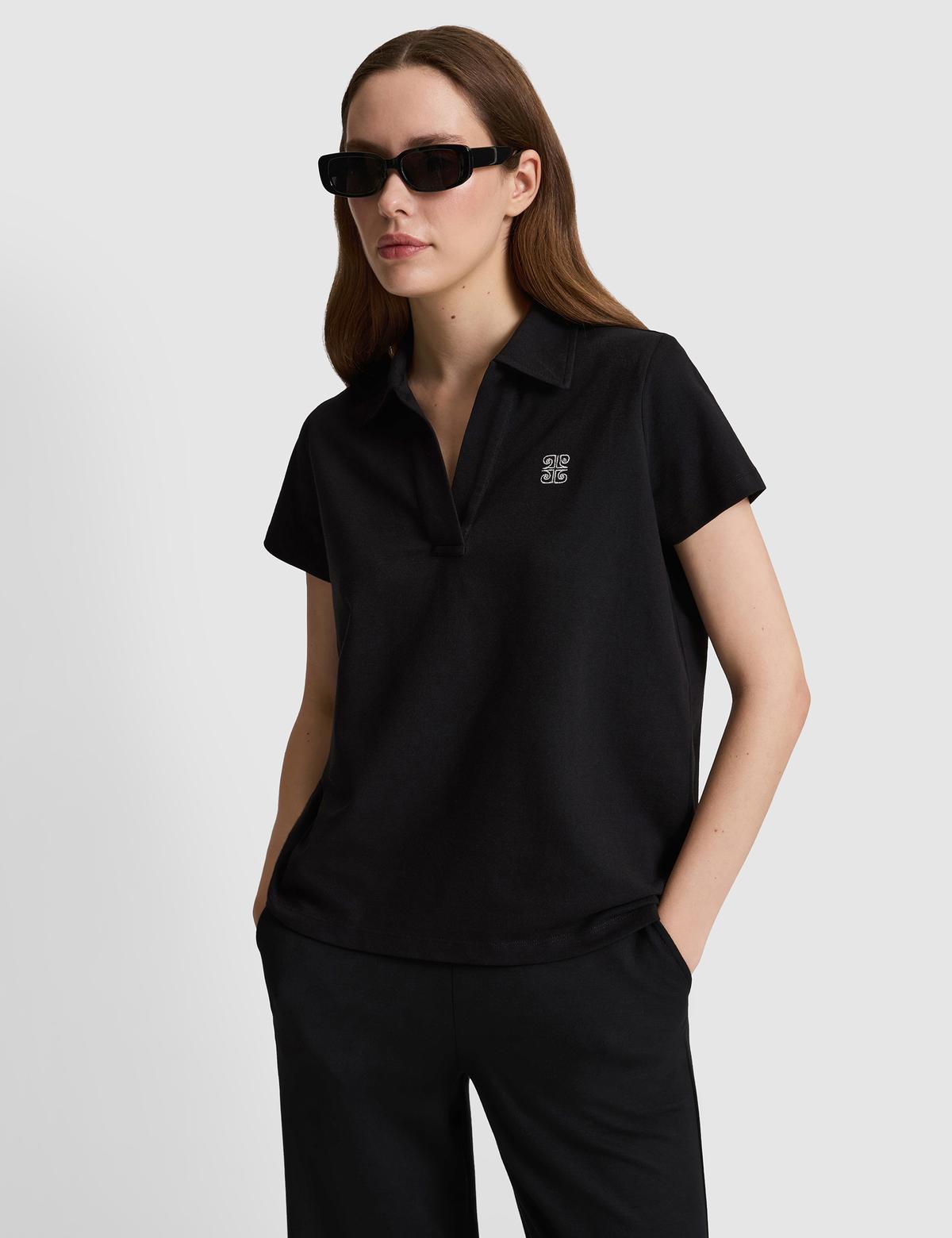 Siyah Comfort Fit Tişört - 50326890045