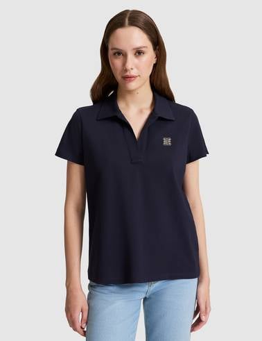 Lacivert Comfort Fit Polo Yaka Tişört