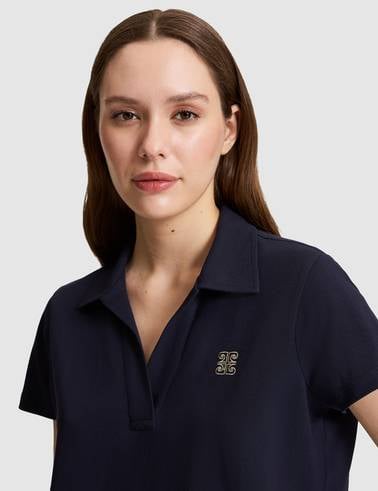 Lacivert Comfort Fit Polo Yaka Tişört