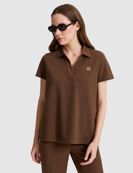 Kahverengi Comfort Fit Tişört - 50326890021