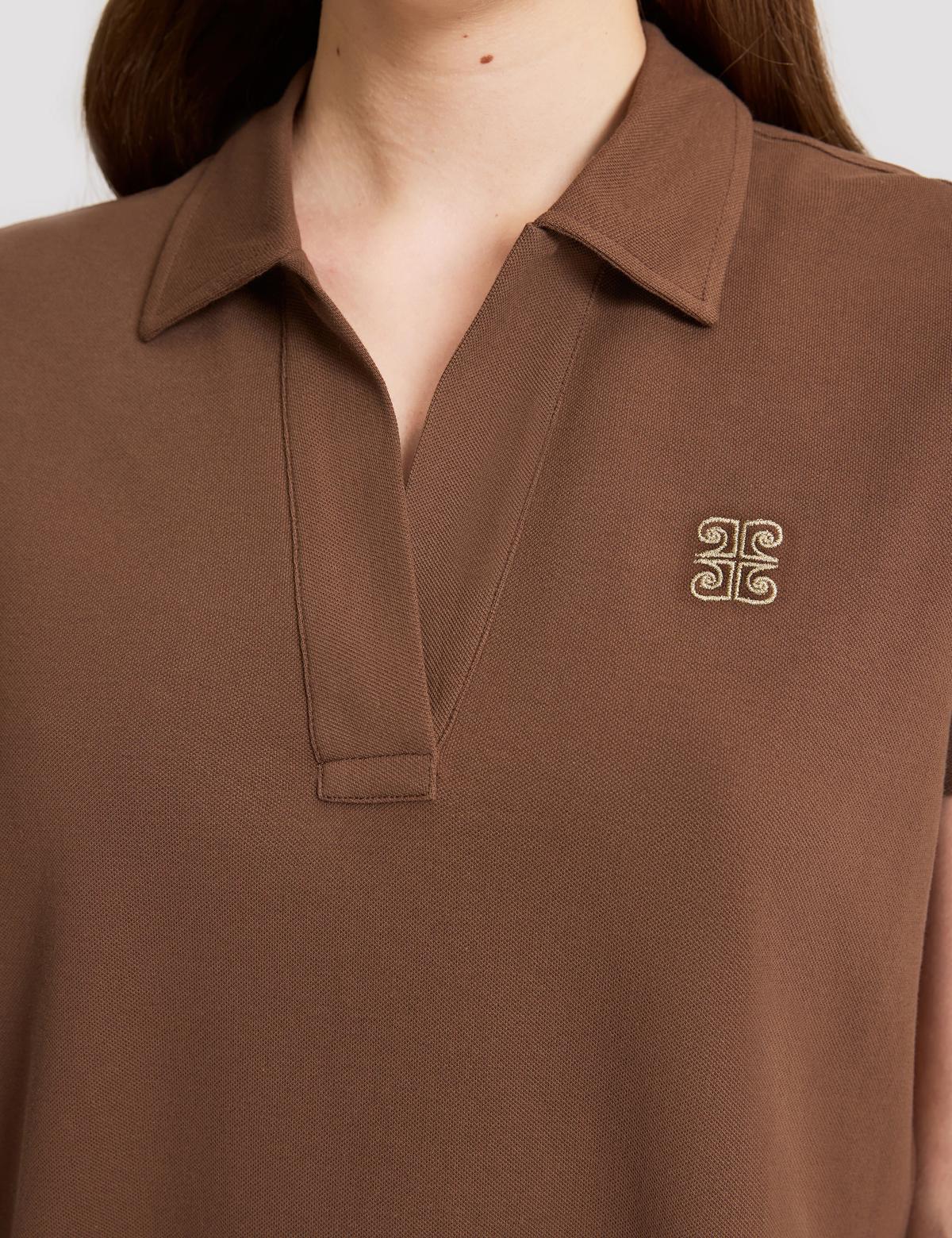 Kahverengi Comfort Fit Tişört - 50326890021